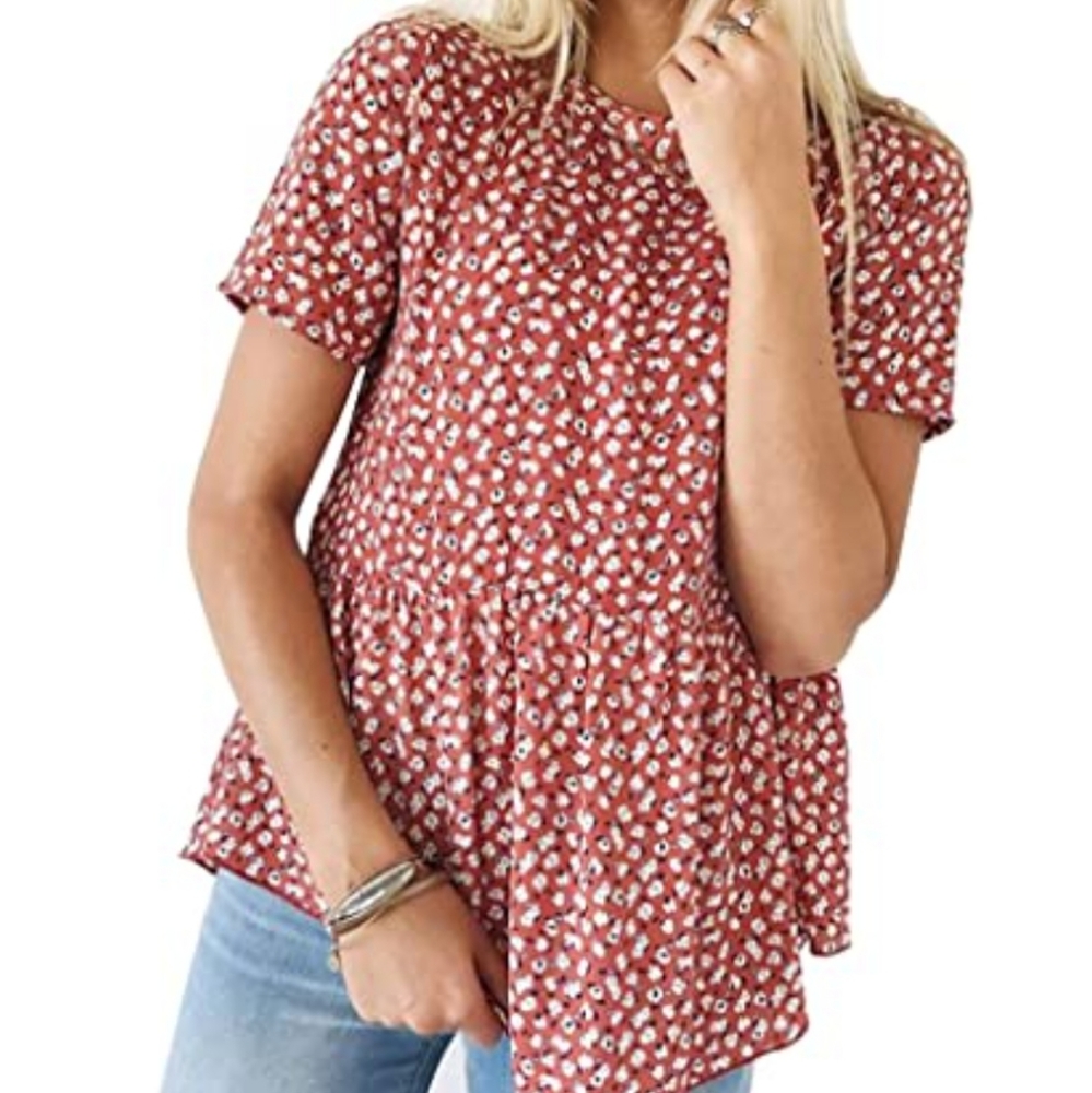 Amazon floral peplum top